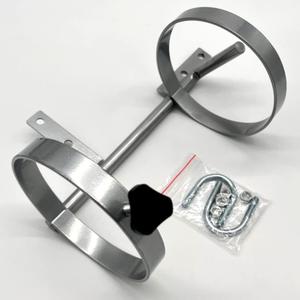 Oxygen Tank Holder for Wheelchair, Medical Oxygen Tank Bracket Holds 1 D/E Cylinder, Lightweight Design, Powder-Coated Finish, Universal Fit w/Mounting U-Bolts, Wheelchair Oxygen Tank Holder