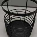 RedCall Utensil Holder for Kitchen Countertop,Metal Spatula Holder,Cooking Utensil Holder for Spoon,Wire Utensil Organizer,Stainless Steel Round Utensil Caddy Crock Flatware Storage Counter (Black)