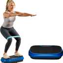 Lifepro Waver Mini Vibration Plate for Lymphatic Drainage  Whole Body Vibrating Platform Exercise Machine for Muscle Toning & Recovery with Remote & Resistance Bands, Max Load 260 lb (Blue)
