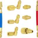 Joywayus 8pcs Universal R134A R12 A/C Car Air Condition Refrigeration Connector Adapter Hoses AC CT-138 Set Kit