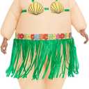 Spinosaurus Inflatable Luau Hula Skirt Costume,Hawaiian Themed Party Funny Blow Up Costumes for Adult Beach Inflatable Suit
