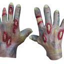 Pair of Adult Zombie Ghoulish Productions Flesh Zombie Latex Zombie for Halloween, Party and Cosplay