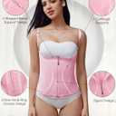 Shapewear Tummy Control Waist Cincher Breathable Corset Shapewear for Women Shaping Girdles for Waist and Abdomen (Pink, XL)