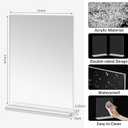 Acrylic Picture Frame 11x17 inches, 2 Pack Clear Plastic Picture Sign Holder Standing,Vertical Double Sided Picture Desktop Display for Photo,Home, Office and Store
