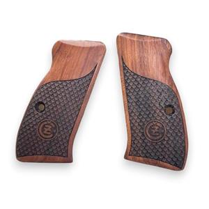 HK GRIPS Walnut Handgun Grip Panels Compatible with CZ 75/85 / P-01 / PCR/Compact Series (Rosewood Dragon Skin)