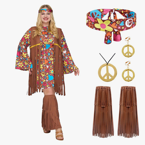 Morph 70s Costumes For Women, Hippie Costume Women, 60s Hippie Dress Halloween Costume, Womens Halloween Costumes, Large