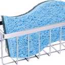 Kitchen Sink Sponge Holder, Sponge Holder for Kitchen Sink SuctionSink Organizer (Chrome)