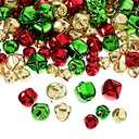 Pangda 288 Pieces Christmas Bells for Crafts Small DIY Colored Bells with Loud Sound Bulk for Christmas Home Festival Wedding Decorations Party Favors Supplies,3 Sizes and Colors