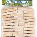 Economy Kitchen Accessory Wooden Clothespins 50 Count