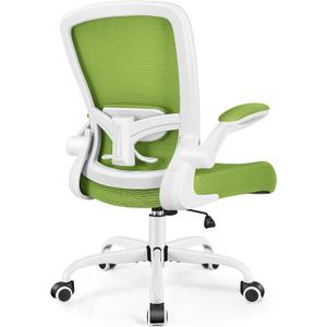 Office Chair, FelixKing Ergonomic Desk Chair Breathable Mesh Chair with Adjustable High Back Lumbar Support Flip-up Armrests, Executive Rolling Swivel Comfy Task Computer Chair for Home Office (Green)
