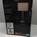Globe Electric Matte Brass Rotary Socket Table Lamp with Fabric Shade