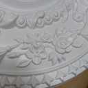 18"OD x 3 1/2"ID x 1 1/2"P Rose Ceiling Medallion (Fits Canopies up to 7 1/4"), Hand-Painted Frost