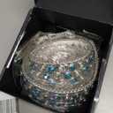 XZQTIVE Cowgirl Bling Studded Leather Belts for Jeans Pants with Rhinestone and Western Silver Buckle, Unisex (Fit waist 28-30 inch)