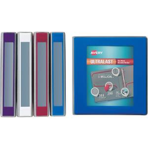 Avery Ultralast 3 Ring Binder, 1.5 Inch Slant Rings, Color Will Vary, 1 Binder (79738) (Assorted)