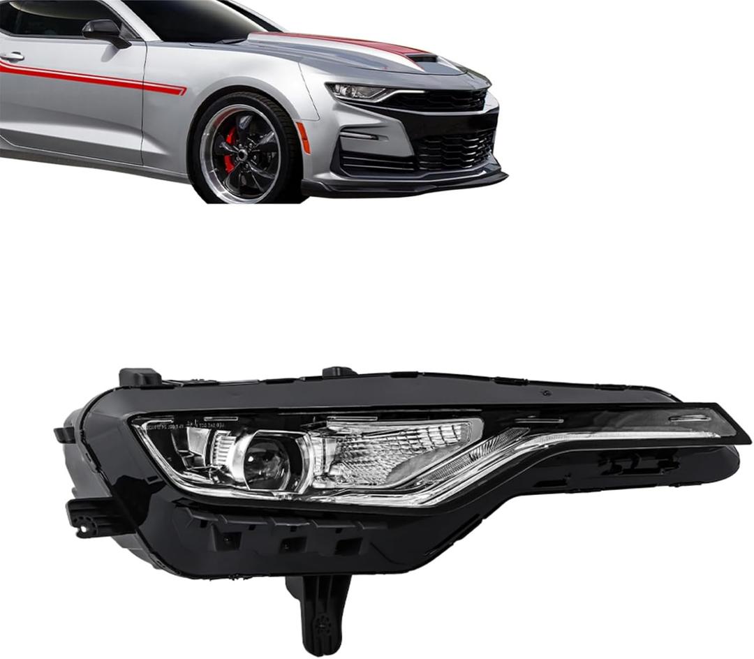 LABLT Passenger Side Right RH Headlight Headlamp Assembly Replacement for Camaro SS 1SS 2SS RS 2019 2020 2021 2022 2023 2024 Replacement for 84756148