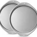 Pizza Pan - 14 Inch Nonstick Pizza Pan for Oven with Widen Handles for Cooking, Baking, and Grilling - Durable, Even Heating, Long-Lasting Kitchen Cookware (2, Grey) (Gray)