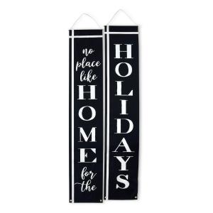 Holiday Time No Place Like Home for Holidays Christmas 72in Wall Banners Set 2