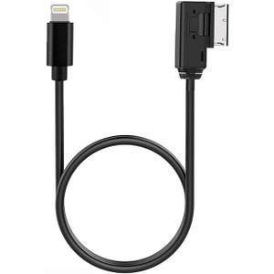Car Audio Charging Adapter Cord Compatible with Apple iPhone 14 13 12 11 Xs Max XR X 8 7 6 for Audi A3/A4/A5/A6/A8/S4/S6/S8/TT, AMI MMI MDI Aux Interface Dongle for VW Tiguan CC Magotan