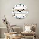 XNM Extra Large Wood Wall Clocks for Living Room Decor 24 Inch
