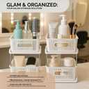 2 Tier Kitchen & Cabinet Drawer Storage Rack With Sliding Baskets  Adjustable Shelf Laundry Room Organization| Under Sink Organizer For Bathroom Accessories & Kitchen