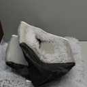 Enclosed Dog Bed, Soft and Warm Plush Dog Bed with Cover Cave Removable and Washable House Type Tent Huts for Indoor Pets S 13x11.8x12.6