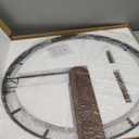 Large Wall Clock for Living Room Decor, Modern Walnut Dial Metal Frame Wall Decor Silent Non Ticking Clocks for Bedroom, Study, Office Decorations, Gift idea, 23.6"''