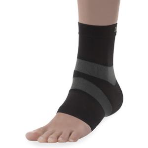Copper Fit Pro Series Unisex Ankle Compression Sleeve (Large, Black with Copper Trim)