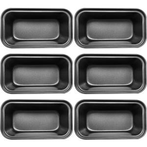  Mini Nonstick Carbon Steel Baking Bread Pan, Mini Loaf Pans, Small Banana Bread Tins, 6.2" x 3.2"