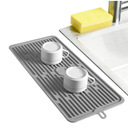 Dish Drying Mat, Silicone Drying Mat Good Large Drying Mats for Kitchen, Heat Resistant Mat Solid Rectangular