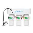 Aquasana Under Sink Water Filter System - Reduces PFAS, Lead, & Chlorine in Drinking Water - Under Counter Claryum Filtration for Kitchen - 3-Stage - Chrome Faucet - AQ-5300.56