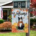 2 x DLZDN Fall Cat Garden Flag Tuxedo Cat Pumpkins Flag 1218 Inch Double Side Vertical Burlap Farmhouse Yard Sign Autumn Welcome Seasonal Outdoor House Decoration