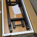 Need Folding Desk Small Desk 31 1/2" No Assembly Foldable Computer Desk for Small Space/Home Office/Dormitory,Teak&Black Frame