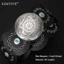 XZQTIVE Western PU Leather Belts for Woman Concho Cowgirl Cowboy Disc Belt for Ladies Wide Boho Country Waist Belts for Dress (Black)