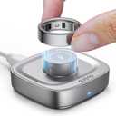 Ring Charger Compatible with Ou-ra Ring4, Fast Charge for Ou-ra Ring Gen 4 of Size 10, Charging Dock with USB-C Cable (Silver)