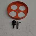 8 Inch Hole Saw with Arbor for Metal Wood Plastic, 8 in Bi-Metal Hole Cutter for Different Project with Smooth and Flat Drilling Edge, Fast Chip RemovalLighter and Portable