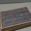 Oirlv 24 Grid Wood Jewelry Tray Microfiber Interior Jewelry Drawer Organizer Showcase Display Box Ring Earrings Holder(Grey)