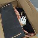 Scary Halloween Decorations Outdoor Hanging Swinging Doll Girl with Sound & Slap Activated, Light Up Eyes Creepy Sound Expressions, Large Scary Halloween Decor Props for Indoor Outside