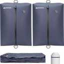 Vacuum Bag for Travel, Professional IPX8 Waterproof Reusable Vacuum Compression Bags for Travel Suitcases, Durable Space Saver Bag(2 PACK Navy Blue,With Pump)