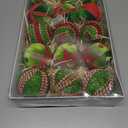 SY Super Bang Red Green Christmas Ball Ornaments, 15PCS Shatterproof Velvet Ornaments Set for Christmas Tree Hanging Decorations, for Holiday Party Xmas Decor - 80MM/3.14".