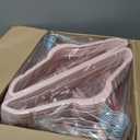 HOUSE DAY Lt Pink Velvet Hangers 60 Pack, Non Slip Clothes Felt Hanger Heavy Duty for Coat, Premium Slim Space Saving Suit Hangers for Closet Organizer, 360° Rotating Silver Hook