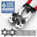 iCrimp Battery Cable Lug Crimping Tool Kit for 8-1/0 AWG,Cutter & Stripper | battery Terminal Crimper- 63pcs Copper Lugs & 25pcs Heat Shrink Tubes, Variable