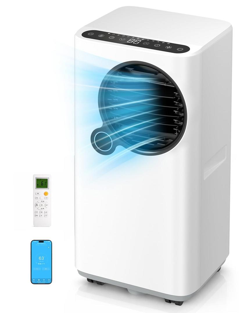 16000 BTU Portable Air Conditioner for Large Rooms up to 750Sq.Ft, 6-in-1 Smart AC Unit with WiFi App Control, Quiet 45dB Sleep Mode, Child Lock for Home Office Bedroom