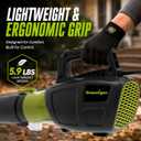 Grasstigon 13A Electric Leaf Blower Corded, 600CFM / 250MPH, 2 Speed Modes | 120V Powerful Lightweight Handheld Blowers for Lawn Care, Patio Cleaning, Blowing Leaves, Dust (BLACK & GREEN)