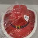 Led Flashing Christmas Red Santa Clause Western Holiday Light Up Hat For Halloween Costume Party Birthday Christmas