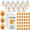 Huwena 30 Set Graduation Inspirational Potato Gift Bulk Resin Cute Tiny Positive Realistic Potato Hug Heart Funny Card Organza Bag Support Gift for Office Coworker Employee Teacher Staff Volunteer