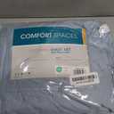 Comfort Spaces Extra Deep Pocket Sheets, Queen Cooling Sheets Fits Up to 24" Mattress, Moisture Wicking Coolmax, Soft, Colorfast Sheet Set, Cooling Bed Sheets for Hot Sleepers, Blue 4 Piece