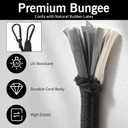 10 Pcs 43 Inch Adjustable Bungee Cords with Hooks, Heavy Duty UV Resistant Elastic Straps Easily Adjust from 7 to 43 Inches for Cargo, Camping, Bike, Truck, Luggage and Outdoor Use