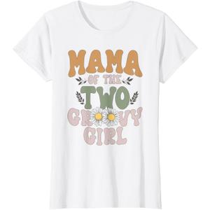Mama Mommy Second Birthday Two Groovy Girl Family Matching T-Shirt