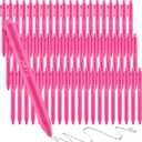 Mototo 60 Pcs Baby Shower Ballpoint Pen Baby Shower Party Favor Retractable Pink Ballpoint Pen with Black Ink for Girl Guest Teacher Student Office School Writing Journal Party Supplies
