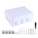 1Pcs Junction Box, IP65 Waterproof Junction Box, with Reserved Holes,Project Boxes for Electronics,DIY ABS Plastic Empty Enclosure 7.8 x 6.1 x 3.1 inch200x155x80mm